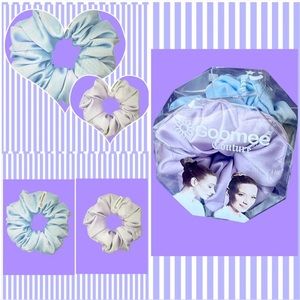 Goomee Couture Luxembourg Garden Set Of 2 Lilac & Blue Scrunchies Goomee Inside